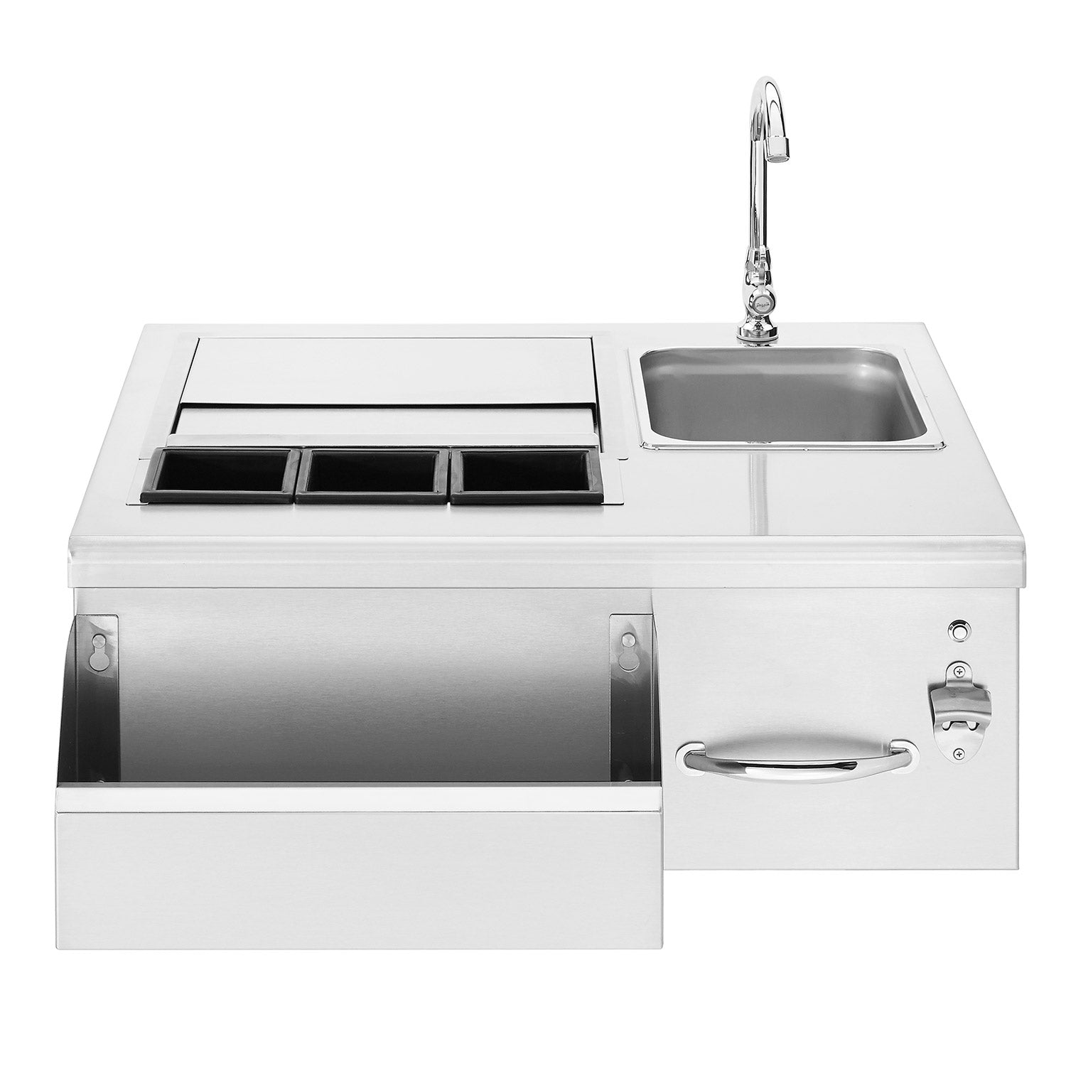 Summerset Beverage Center & Prep Station with LED Illumination, 30-Inches