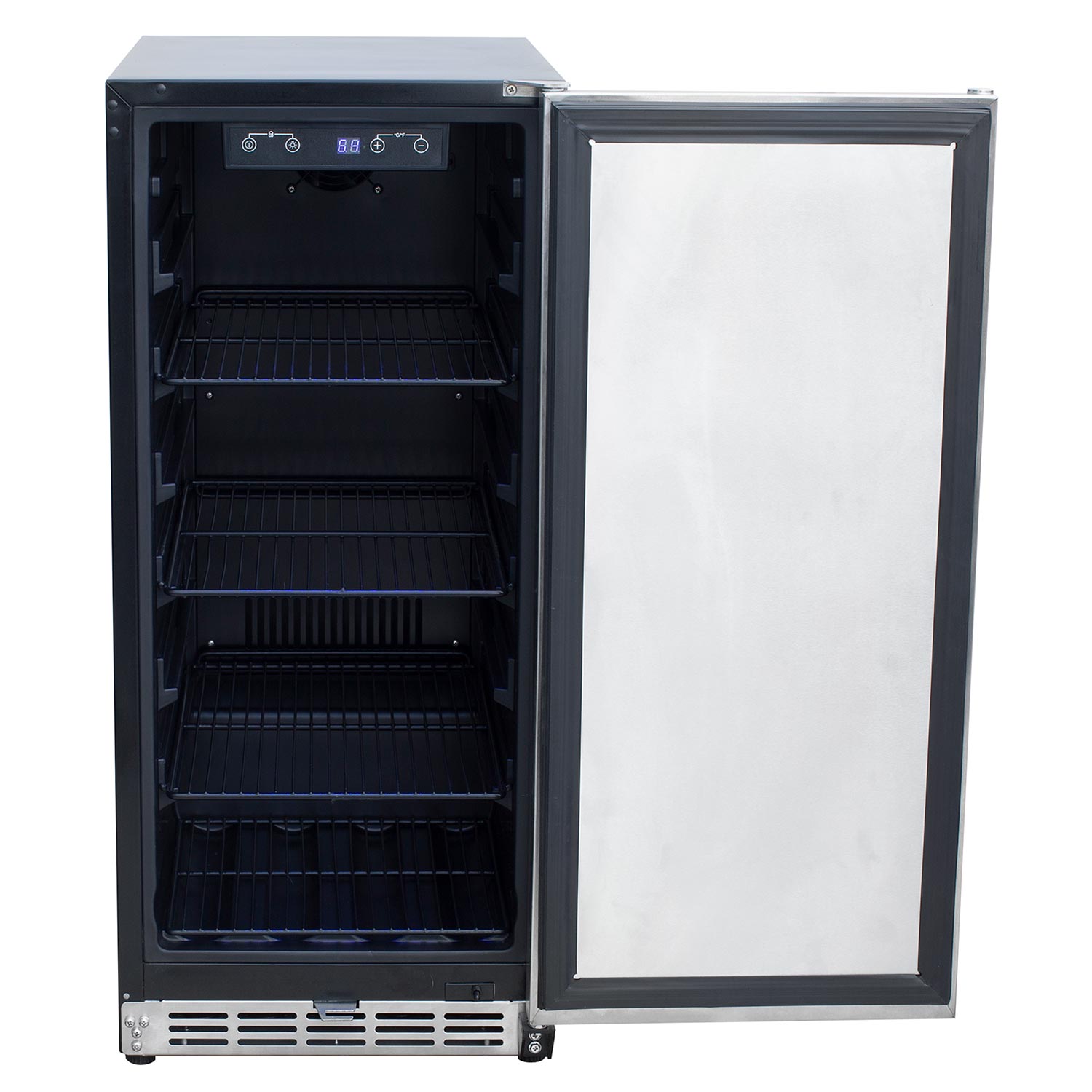 TrueFlame Outdoor Rated Refrigerator with Stainless Door, 15-Inches