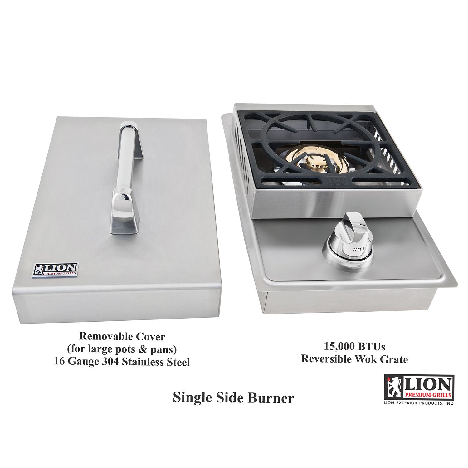 Lion L-SSB Single Side Burner, 20.5-Inches