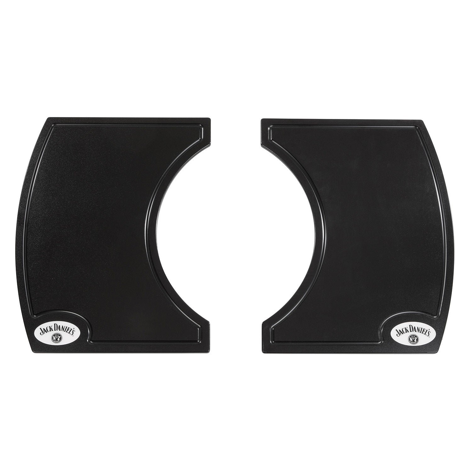 Two-piece island top insert, dark finish, oval cutout with side panels