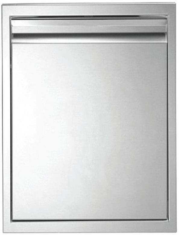 Single access door with flat metal frame and smooth panel