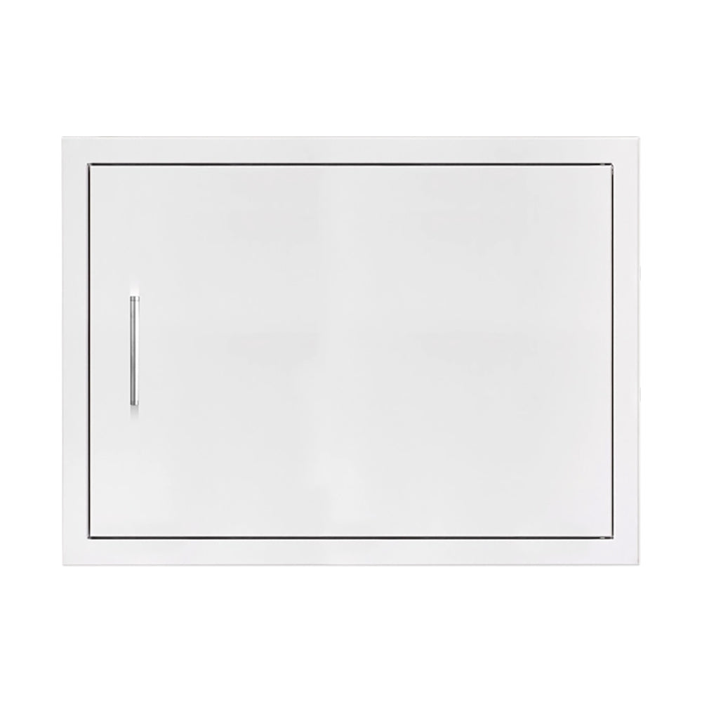 White masonry frame return for TrueFlame horizontal access door, 27 inch, rectangular opening