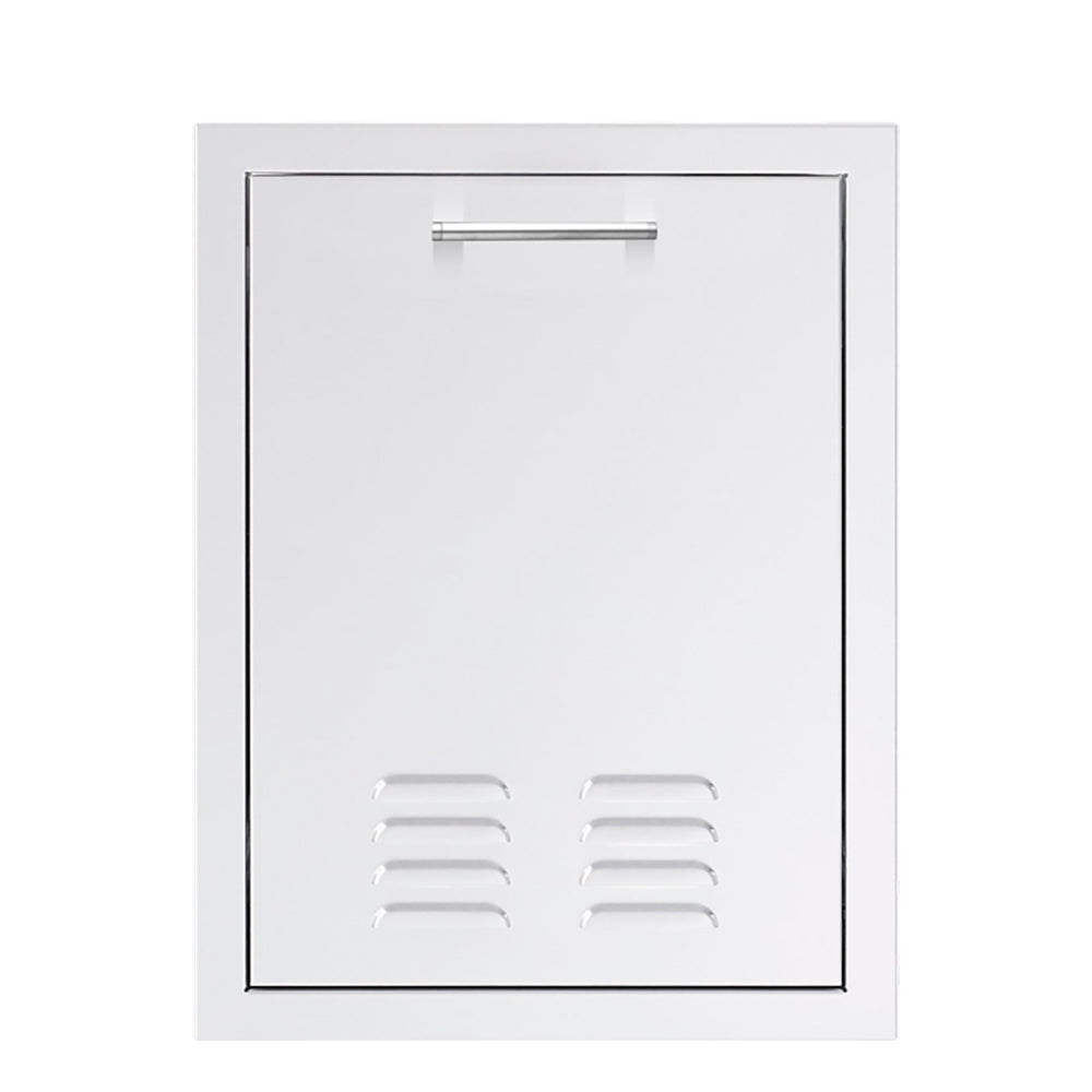 Vented liquid propane tank drawer front with top handle and vented lower slots