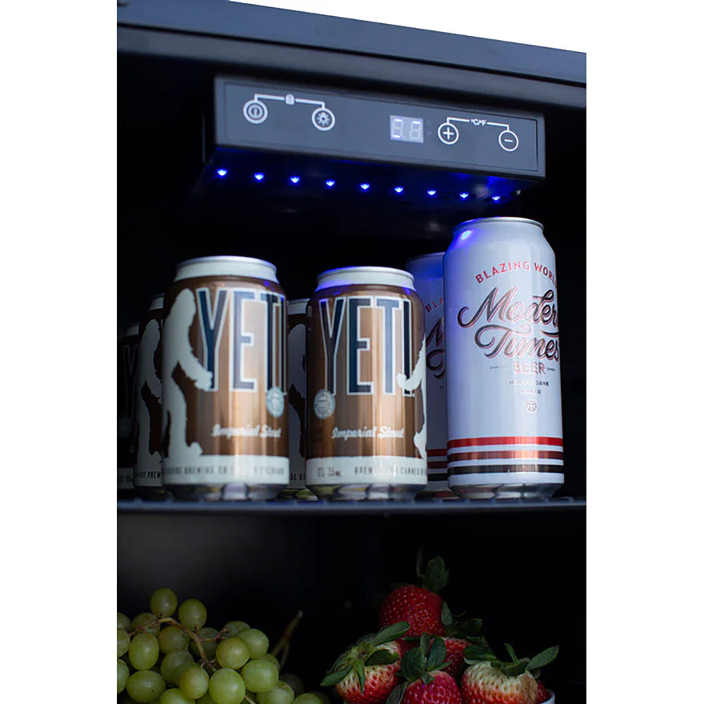TrueFlame Outdoor Rated Refrigerator with Glass Door, 15-Inches