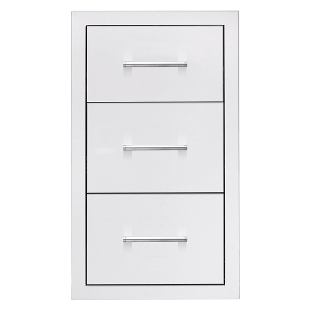 Summerset 17-inch vertical 2-drawer cabinet in white, with horizontal pulls