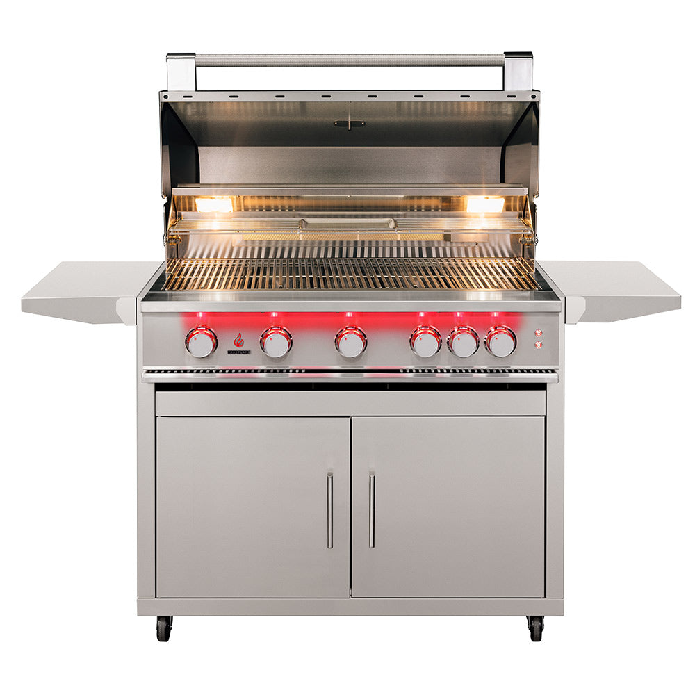 TrueFlame Gas Grill on Deluxe Cart, 40-Inch