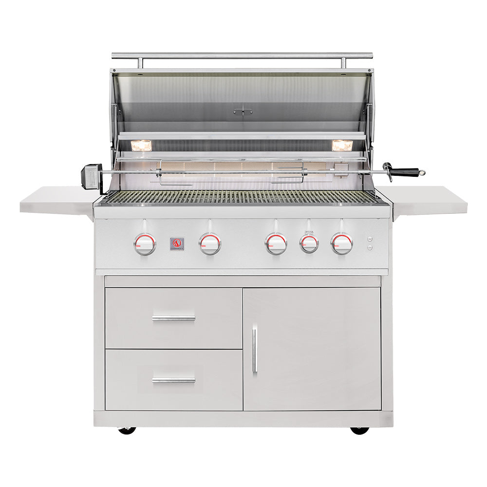 Summerset TRL Pro Series Freestanding Gas Grill on Deluxe Cart, 40-Inch