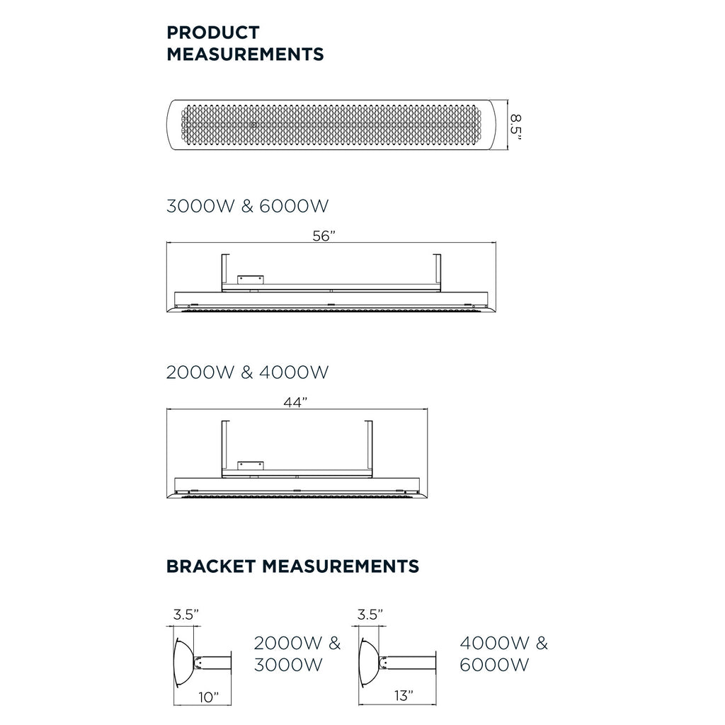 Bromic Tungsten Smart-Heat White Electric Heater, 4000W