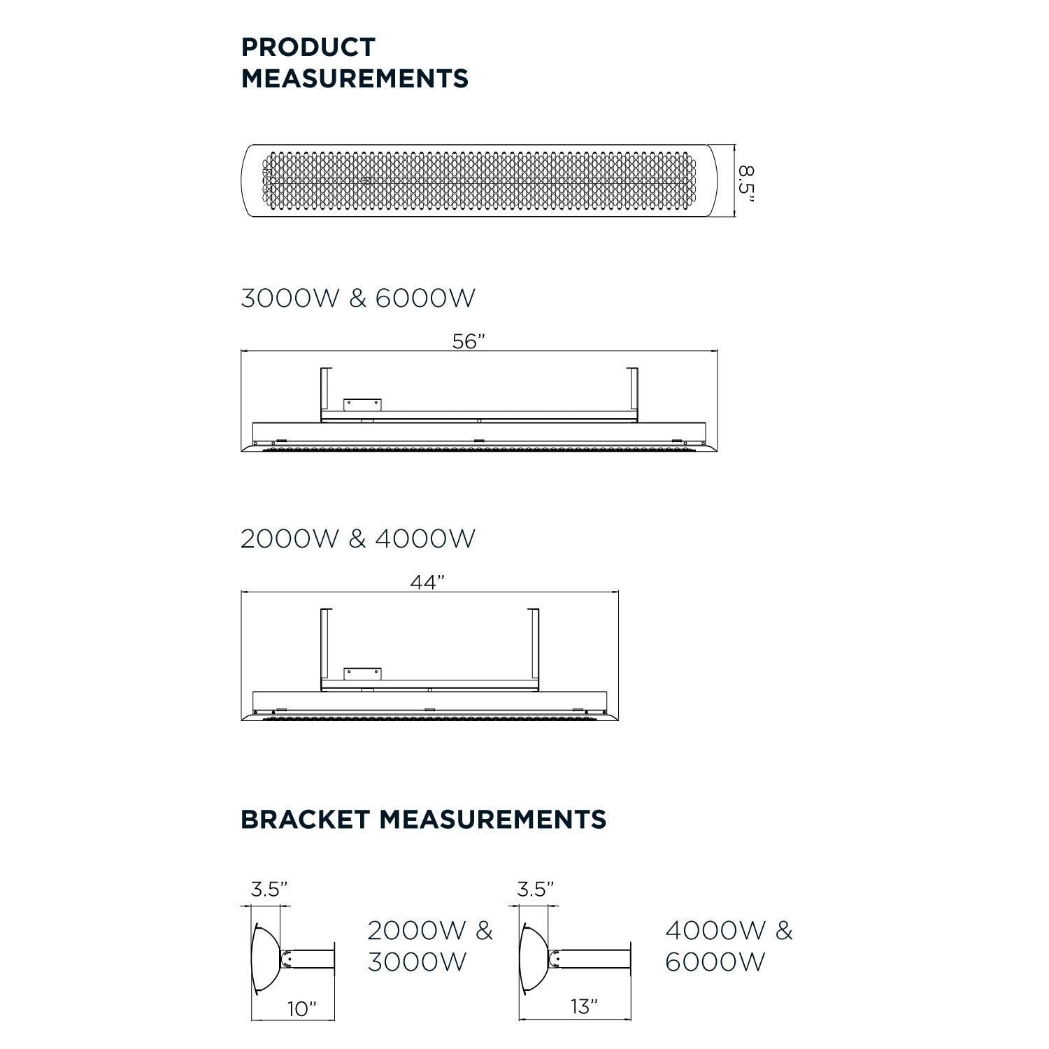 Bromic Tungsten Smart-Heat White Electric Heater, 6000W