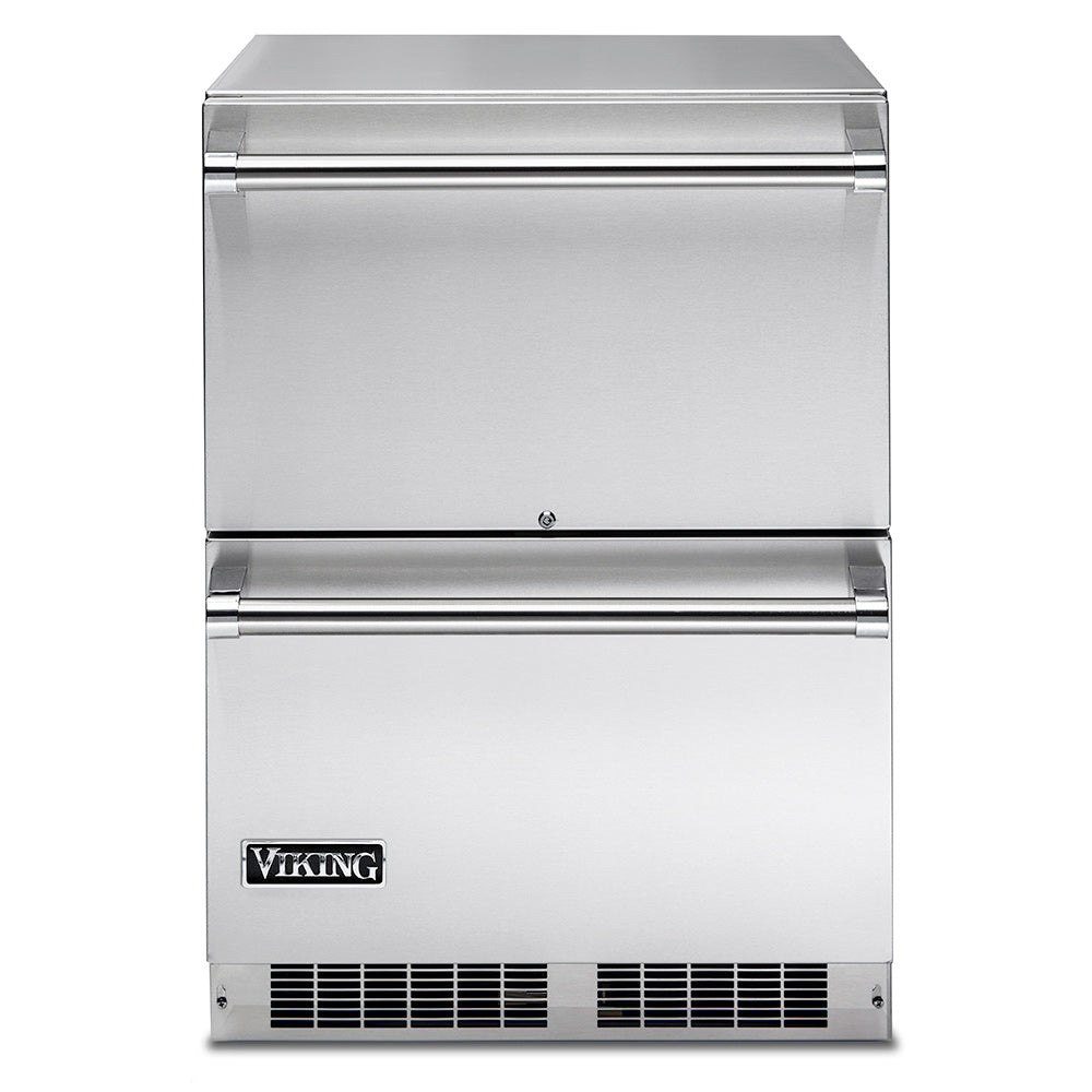 Viking Professional Stainless Steel Refrigerated Drawers, 24-Inch (VDUO5241DSS)