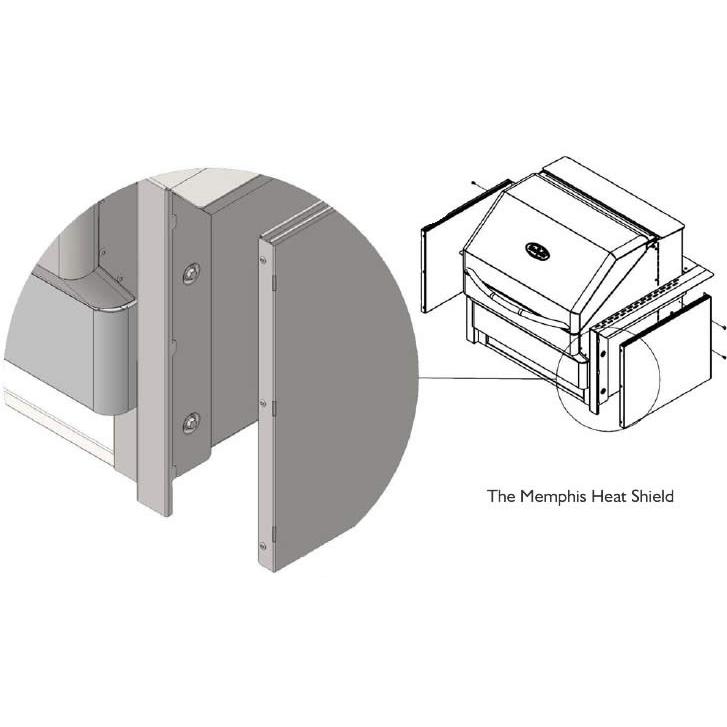 Memphis Grills Built-In Heat Shield Kit for Pro/Elite Grills