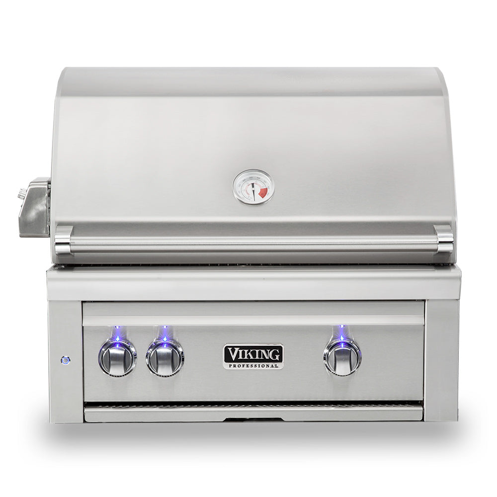 Viking 5 Series Stainless Steel Built-In Gas Grill with ProSear Burner & Rotisserie, 30-Inch (VQGI530)