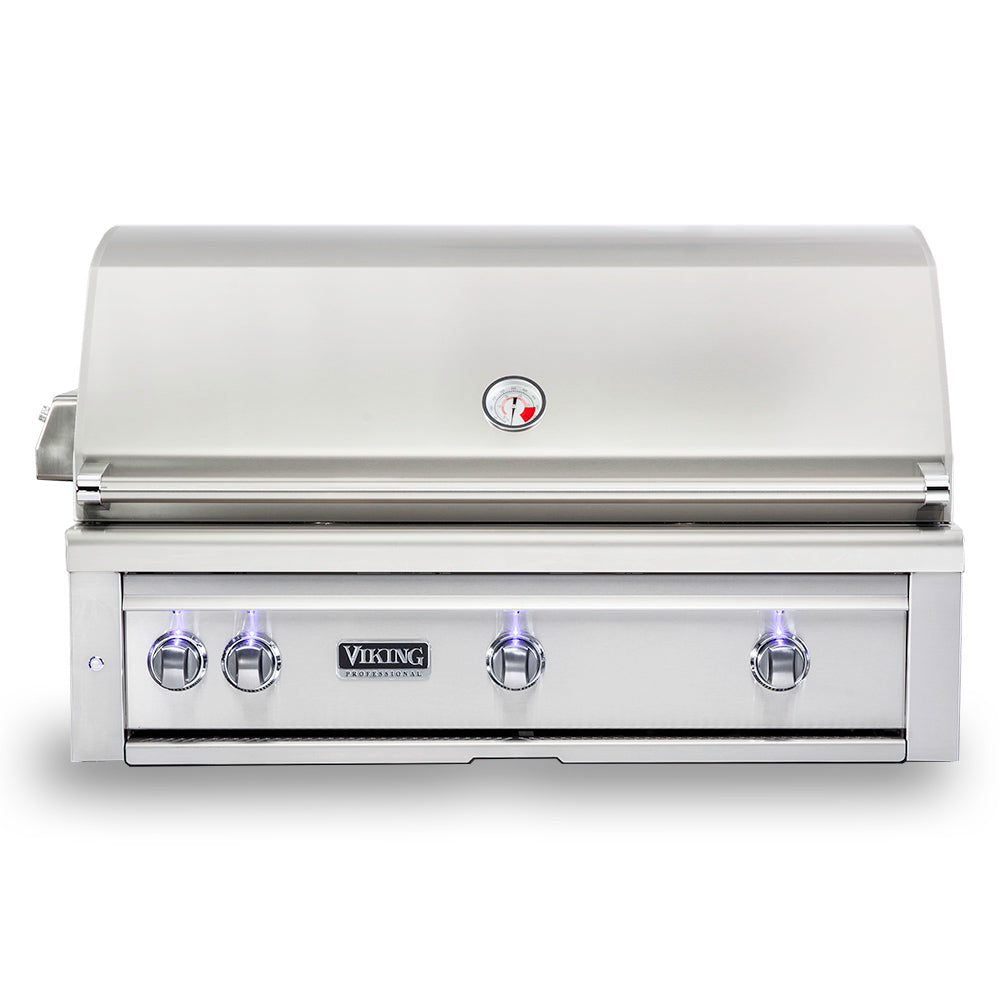 Viking 5 Series Stainless Steel Built-In Gas Grill with ProSear Burner & Rotisserie, 42-Inch (VQGI542)