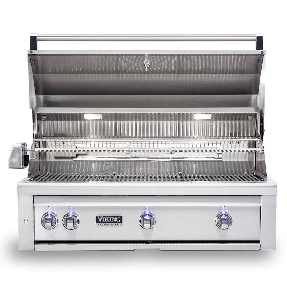 Viking 5 Series Stainless Steel Built-In Gas Grill with ProSear Burner & Rotisserie, 42-Inch (VQGI542)