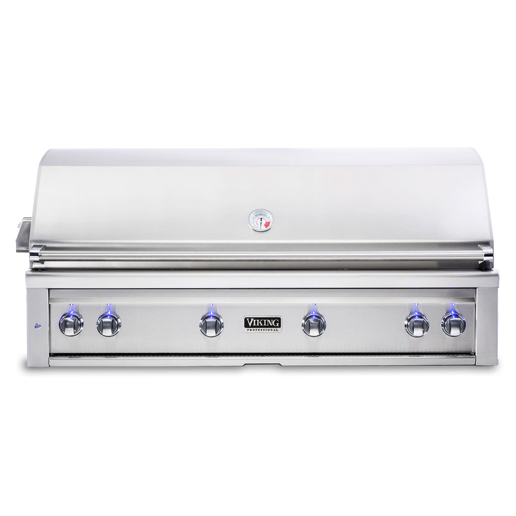 Viking 5 Series Stainless Steel Built-In Gas Grill with ProSear Burner & Rotisserie, 54-Inch (VQGI554)