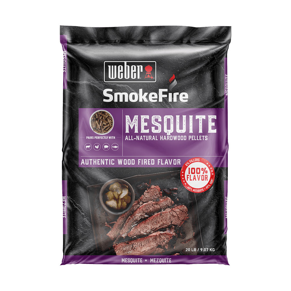 Weber All-Natural Hardwood Pellets, Mesquite, 20lb