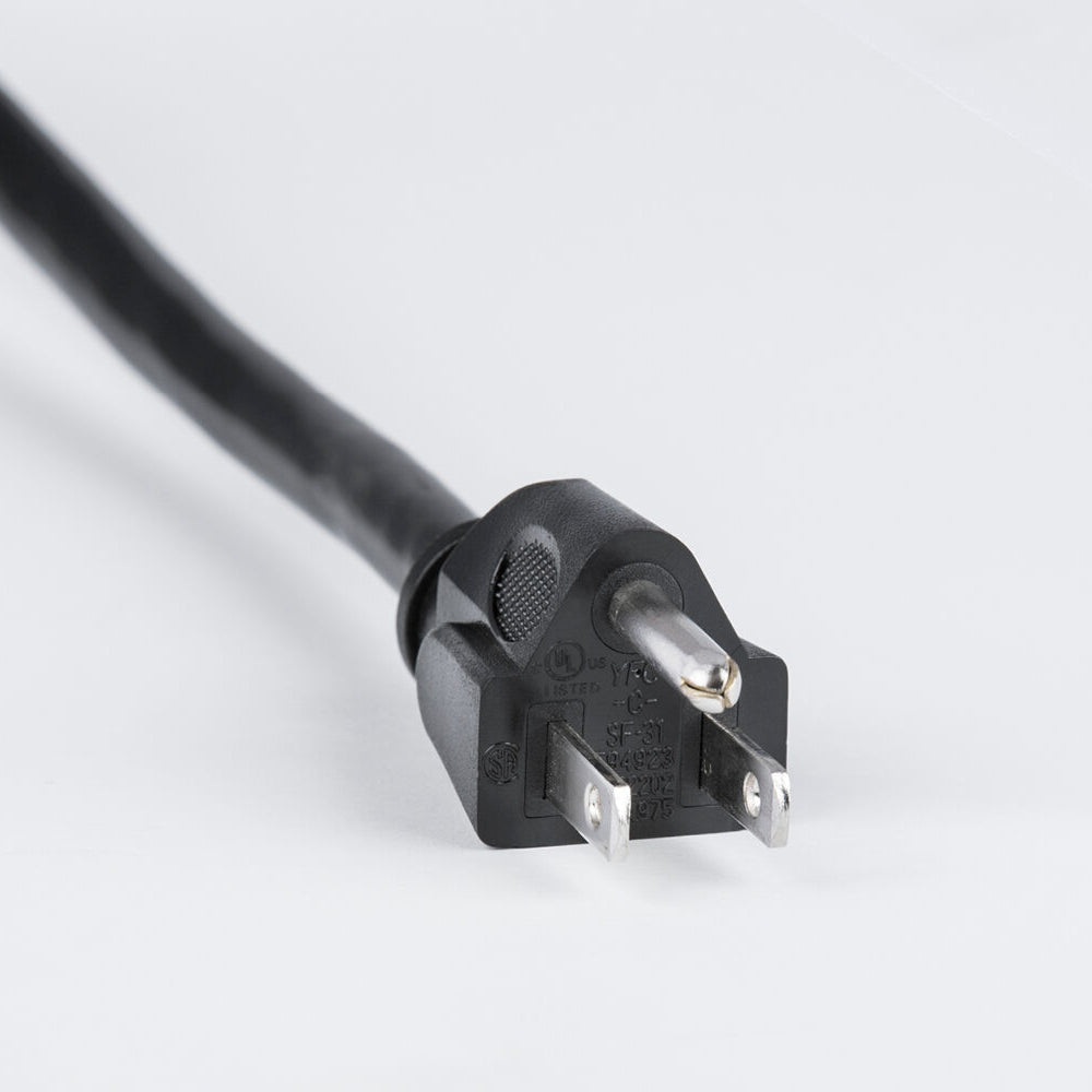 Power cord plug for electric grill with two-prong connector