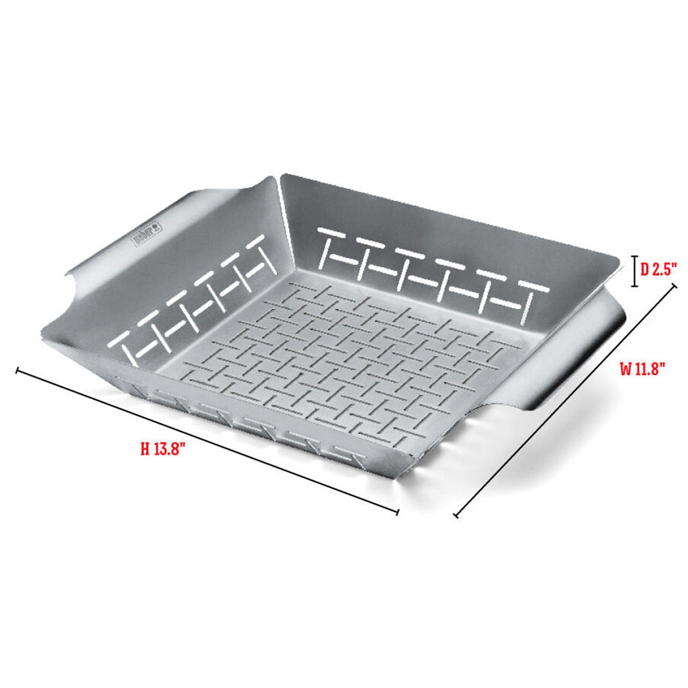 Weber Stainless Steel Large Deluxe Grilling Basket