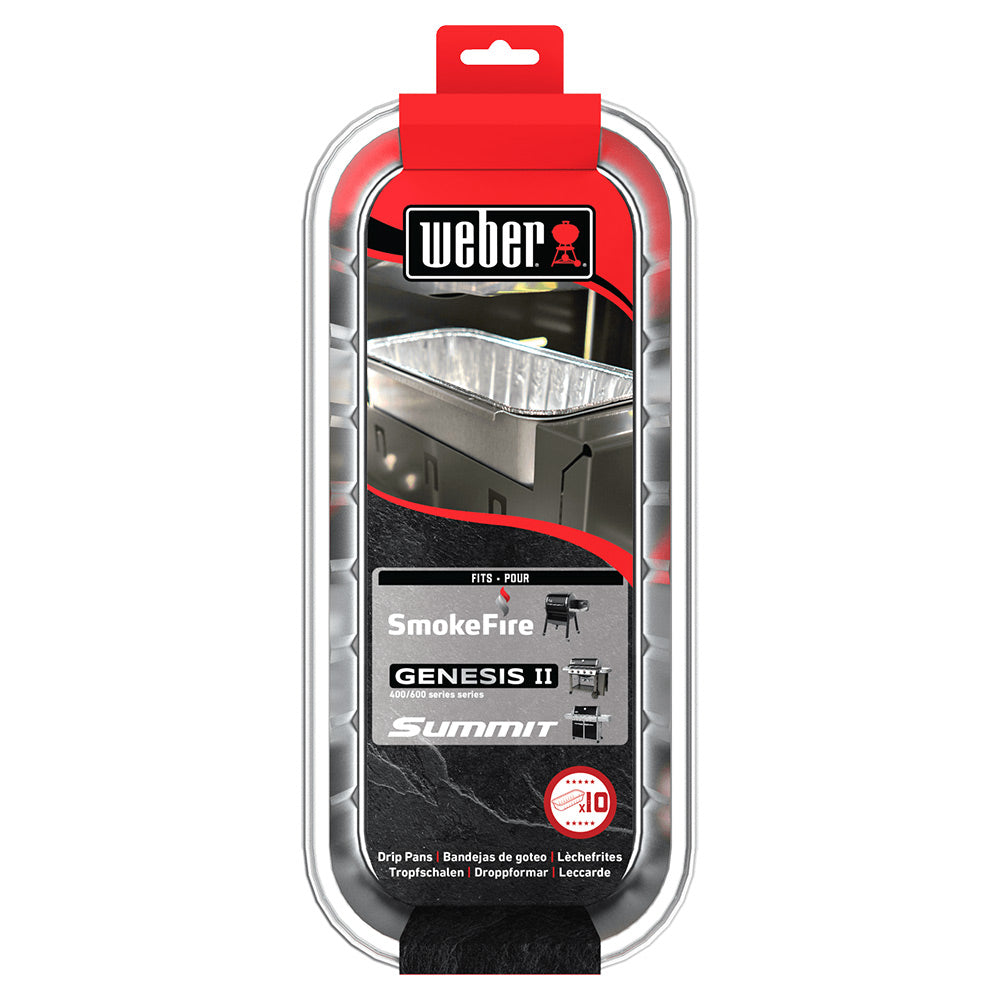 Weber Aluminum Drip Pans, 10pk, 11x5-Inch