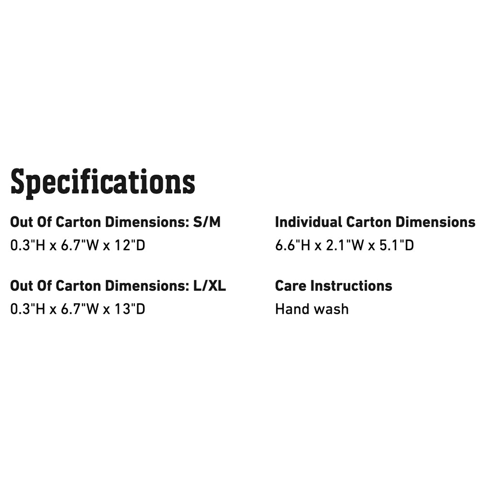 Grilling glove size and care specifications panel: L/XL dimensions; hand wash