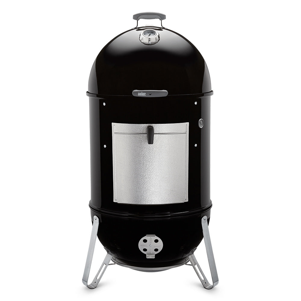 Weber Smokey Mountain 22-inch charcoal smoker with vertical barrel and door