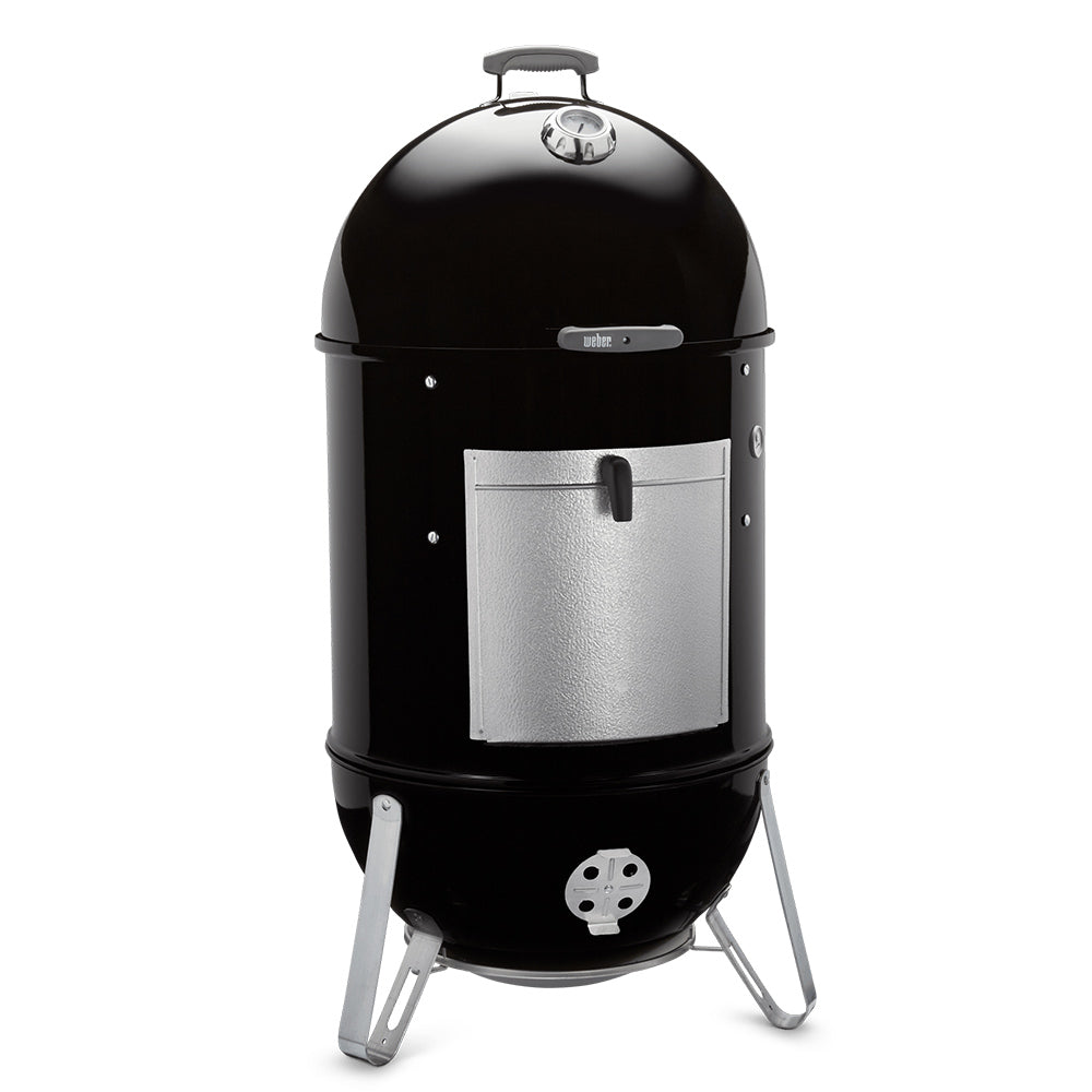 Weber Smokey Mountain 22-inch charcoal smoker with front door and lower firebox