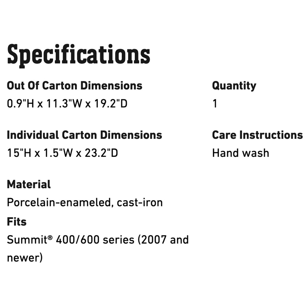 Weber Griddle for Summit 400/600 Series Grills