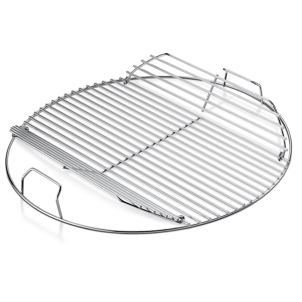 Weber 22-inch hinged cooking grate, chrome wire rack for charcoal grills