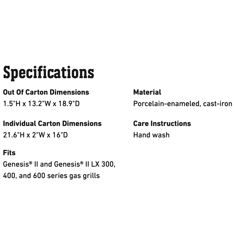 Weber Griddle for Genesis II 300, 400, and 600 Series Grills