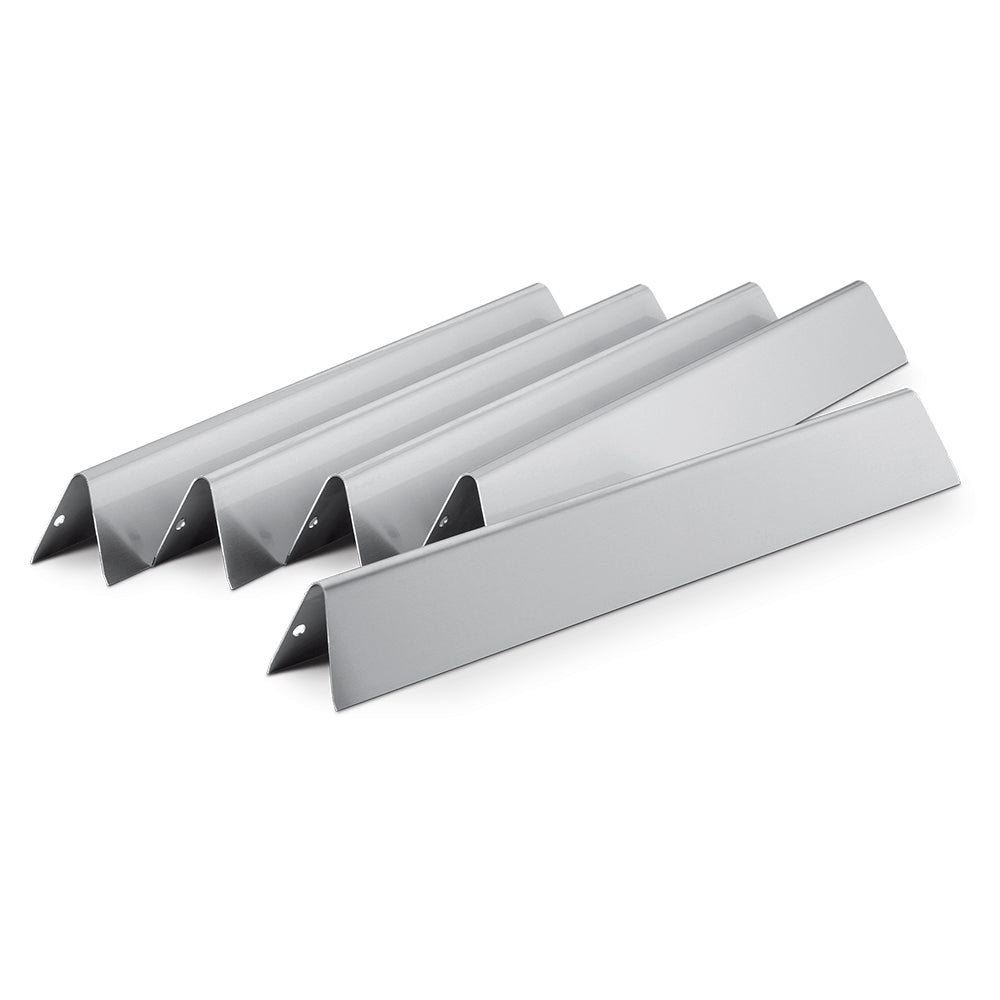 Weber stainless steel flavorizer bar set of 5 with triangular cutouts