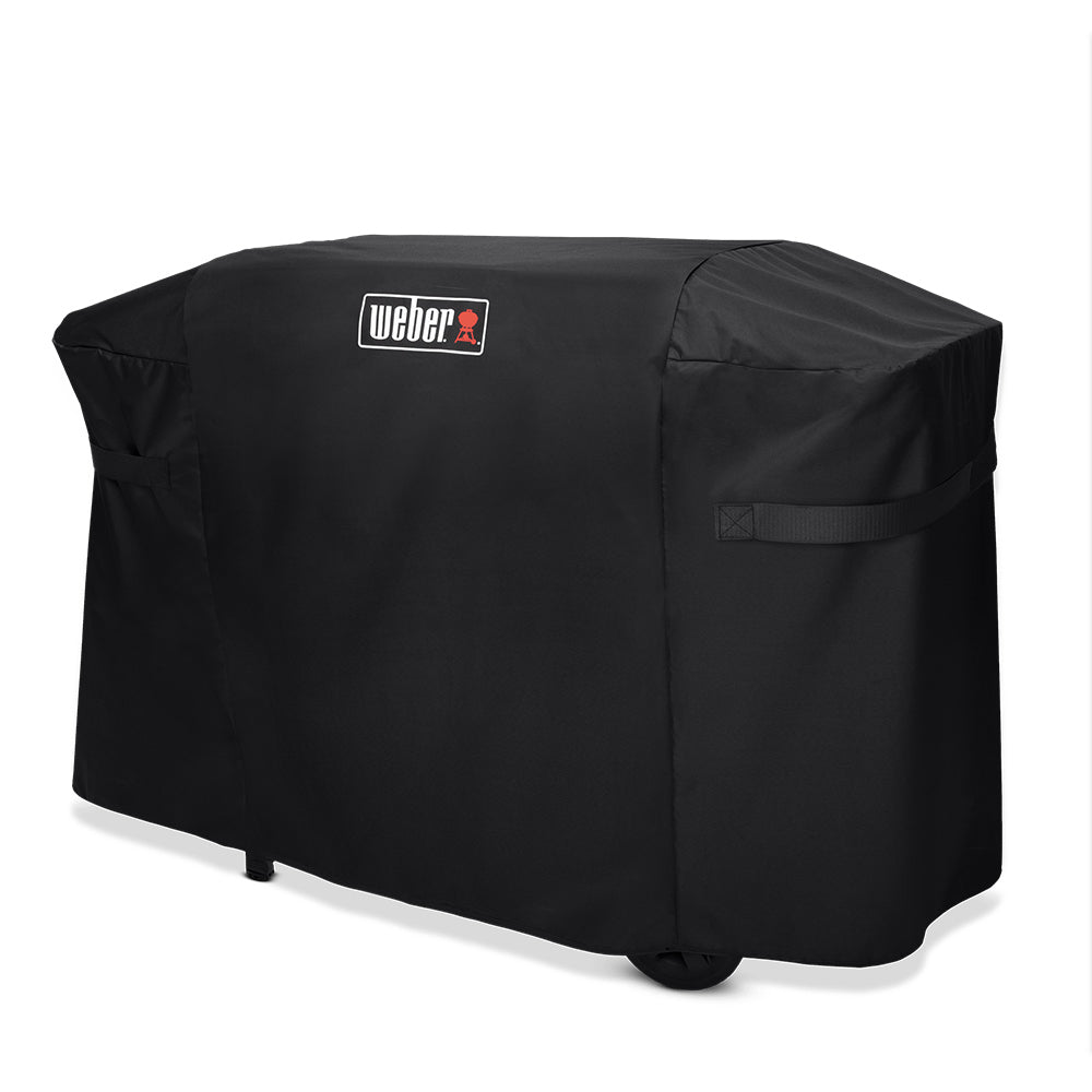 Weber premium griddle cover, black with side pocket and adjustable strap