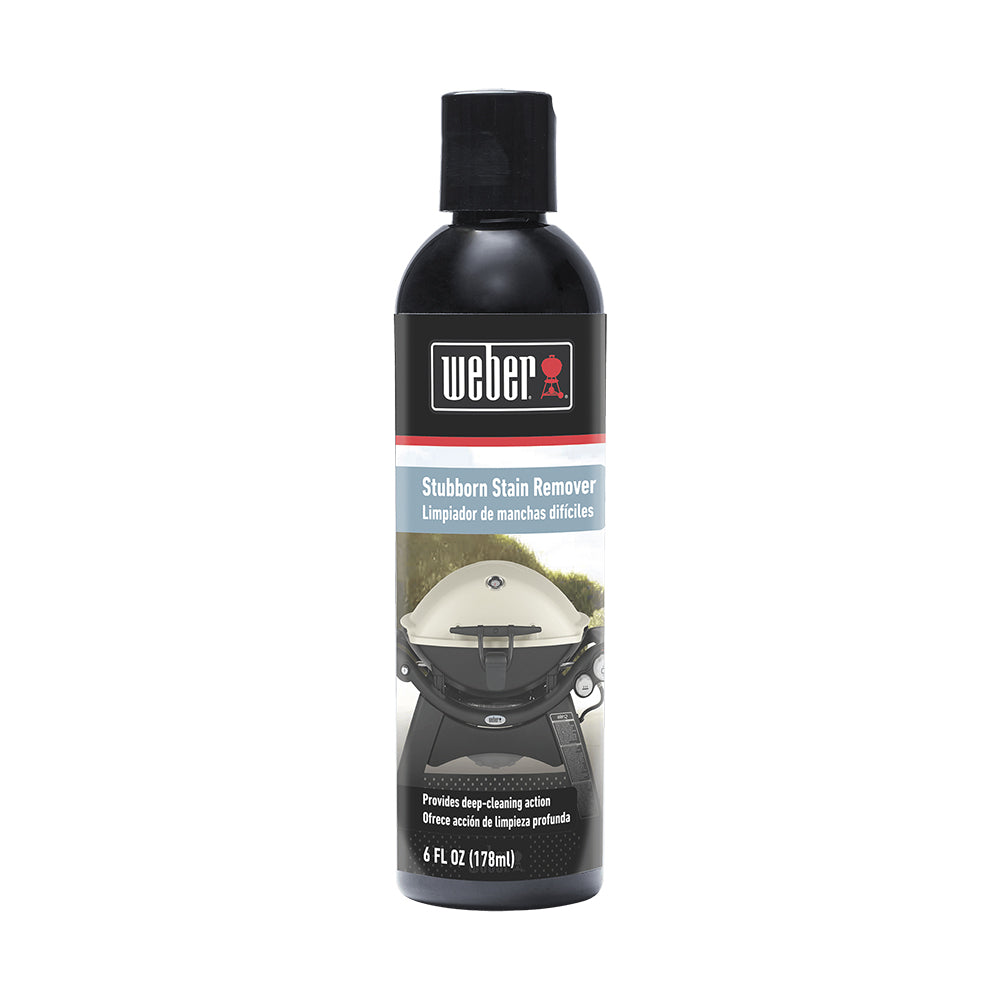 Weber Stubborn Stain Remover bottle, 6 fl oz, black bottle with label
