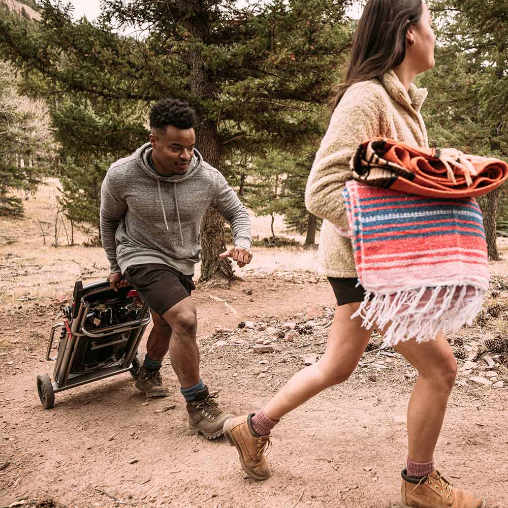 Weber Traveler Portable Propane Gas Grill with Side Table