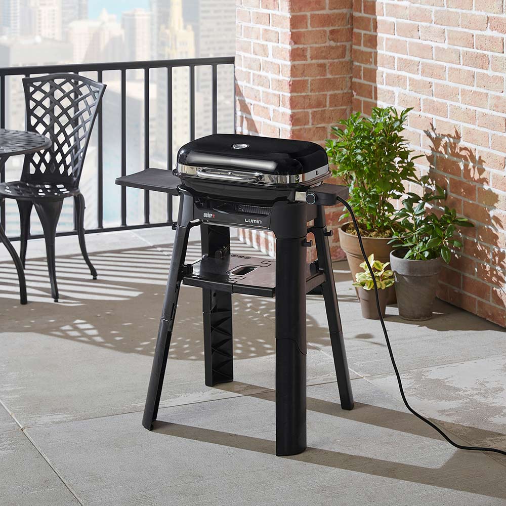 Weber Lumin Compact Electric Grill on Cart