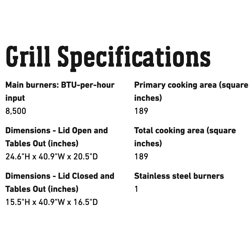 Weber Q1200 Portable Propane Gas Grill with Side Tables (WEB-Q1200)