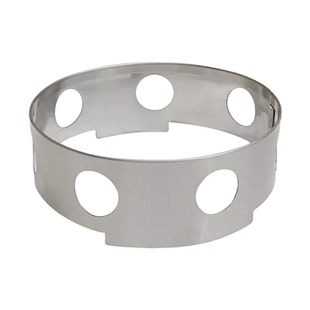 Stainless steel wok ring attachment with four cutouts for side burner