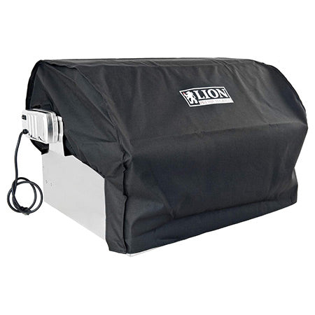 Black Lion 32-inch built-in grill cover with front logo patch