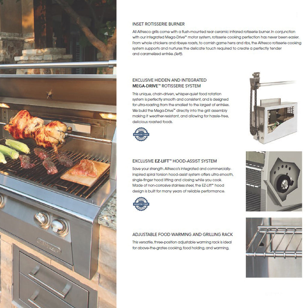 Alfresco ALXE-42CD Deluxe Freestanding Gas Grill, 42