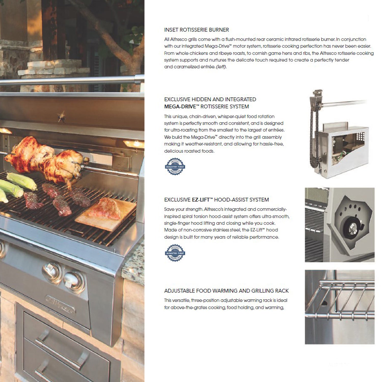 Alfresco ALXE-42CD Deluxe Freestanding Gas Grill, 42