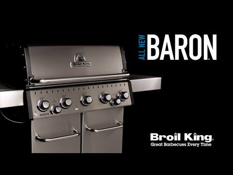 Broil King BR-S490 Baron S490 Pro Stainless Steel Infrared 4-Burner Gas Grill with Rotisserie and Side Burner, 57-Inches