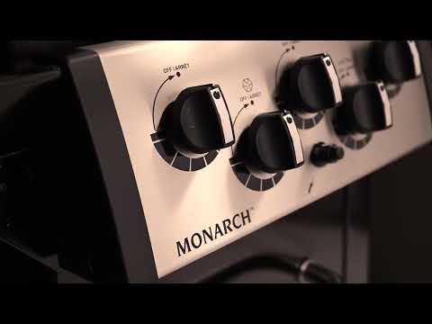 Broil King MON-390 Monarch 390 3-Burner Grill on 2-Wheel Cart with Side Burner, 22-Inches