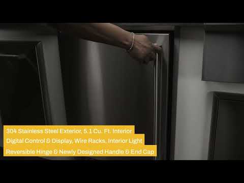 Coyote Stainless Steel 24-Inch Refrigerator, Reversible Hinge