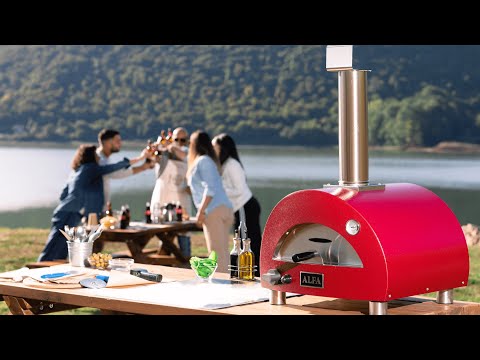 Alfa Moderno Portable Gas Pizza Oven with 63-Inch Cooking Station