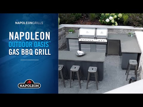 Napoleon Oasis 100 Outdoor Kitchen Bundle with BI32SS Grill