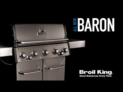 Broil King BR-S490 Baron S490 Pro Stainless Steel Infrared 4-Burner Gas Grill with Rotisserie and Side Burner, 57-Inches