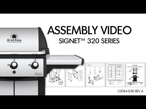 Broil King SIG-320 Signet 320 3-Burner Grill on 2-Wheel Cart, 25.5-Inches