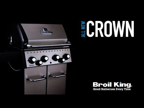 Broil King CRN-420 Crown 420 Black 4-Burner Gas Grill, 57-Inches