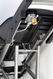 Portable grill cart wheel and metal frame detail